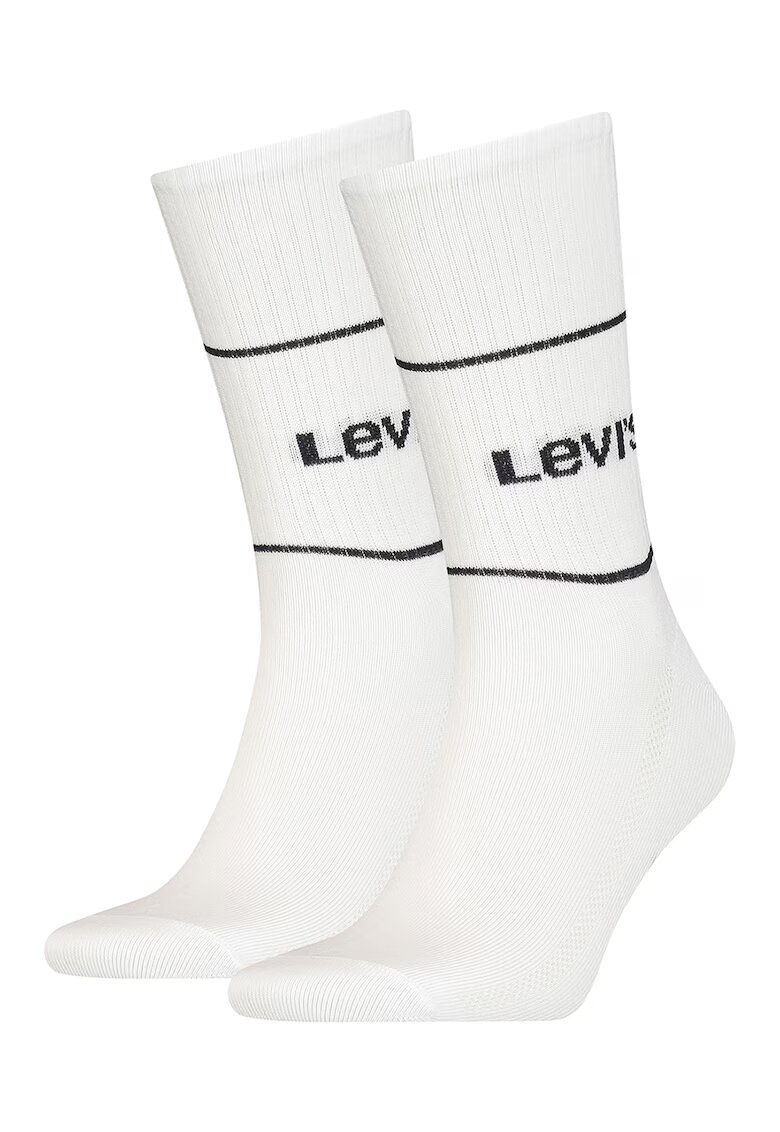 Levi's Set de sosete lungi unisex - 2 perechi - Alb
