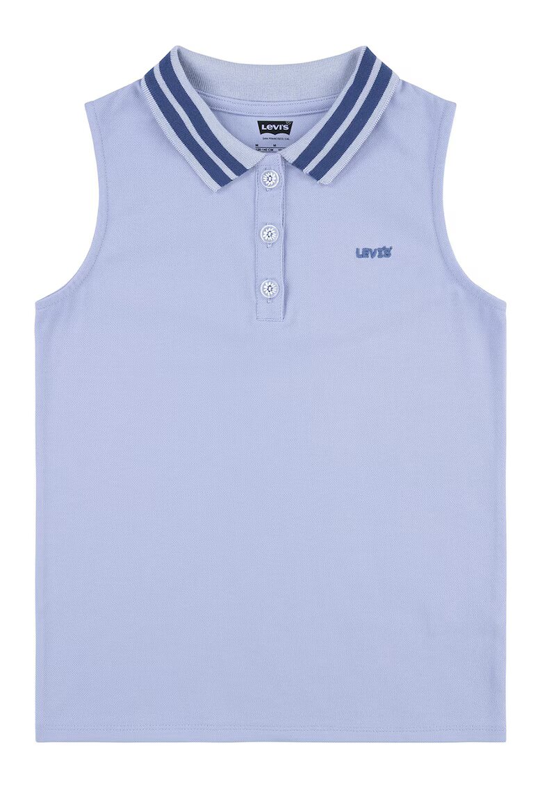 Levi's Top polo din amestec de bumbac organic - Albastru lavanda