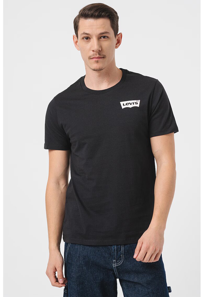 Levi's Tricou cu decolteu la baza gatului Classic - Negru