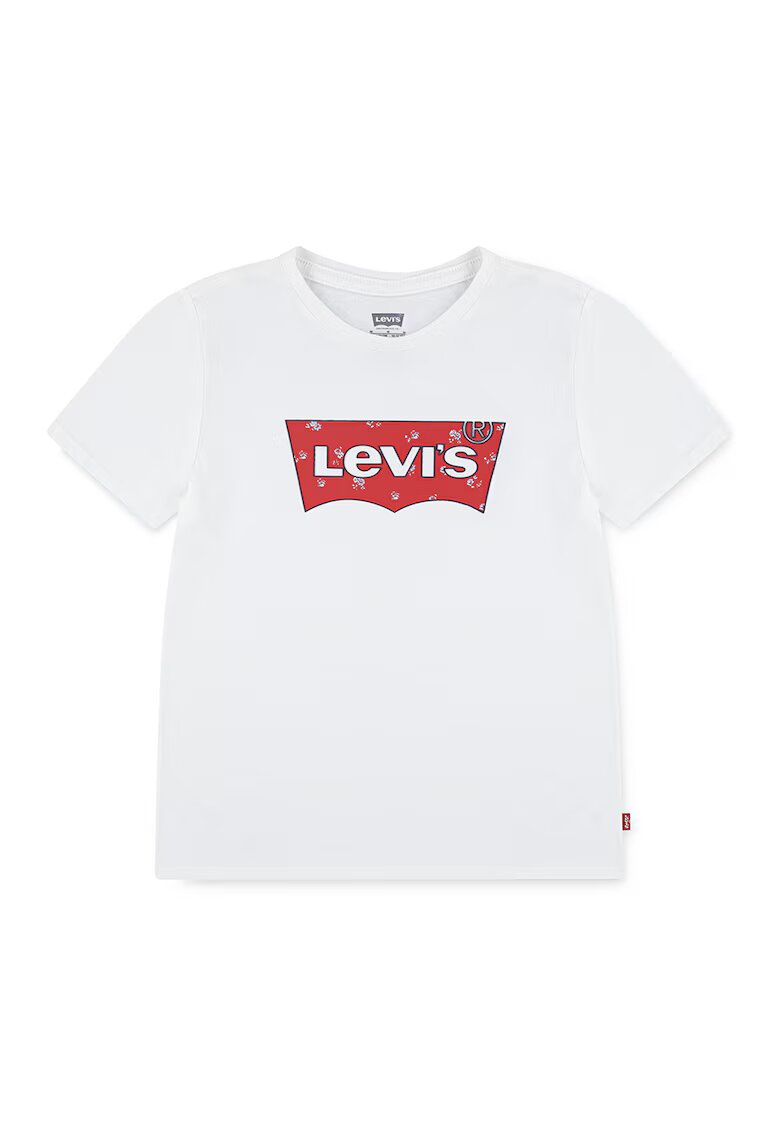 Levi's Tricou cu imprimeu logo frontal - Rosu/Alb optic
