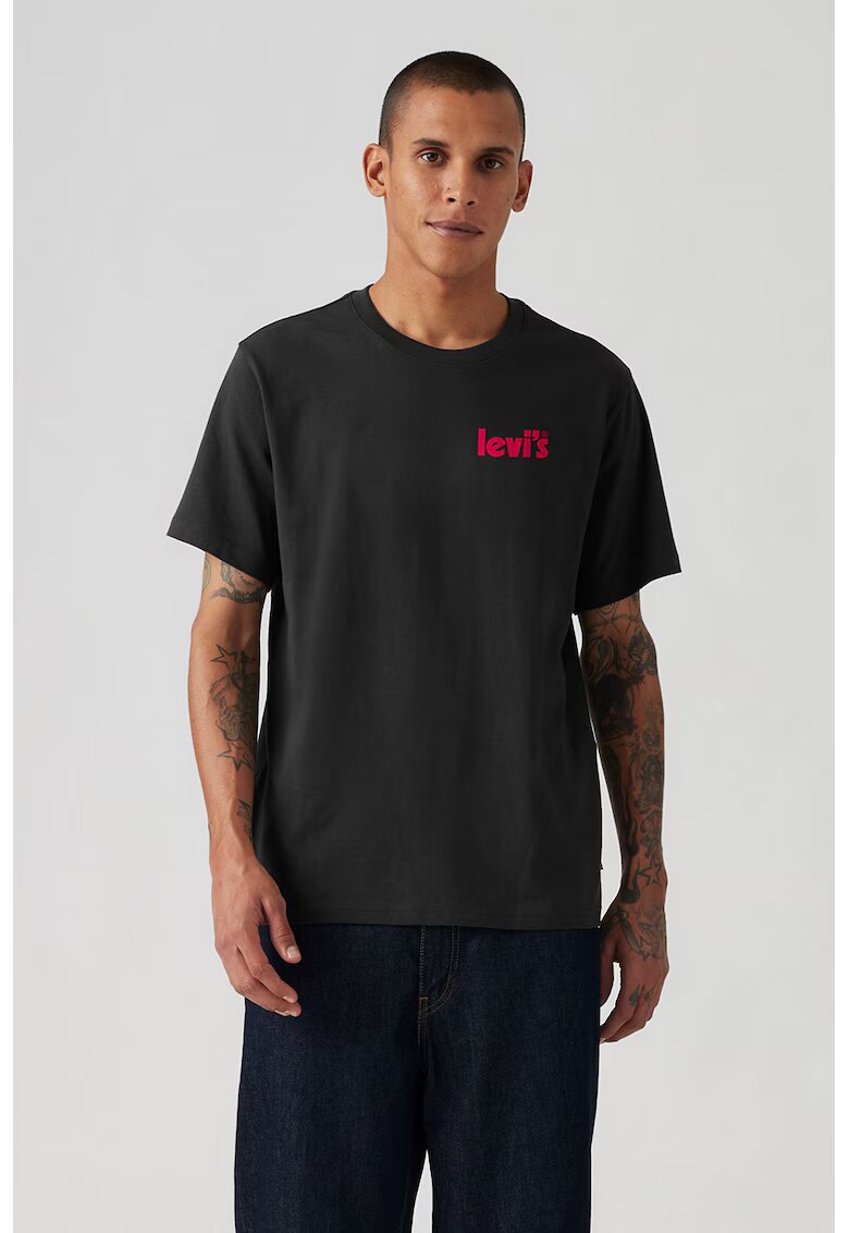 Levi's Tricou cu imprimeu logo - Rosu/Negru/Ametist