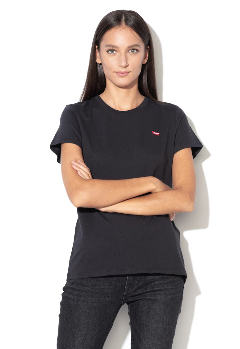 Levi's Tricou cu logo brodat - Negru