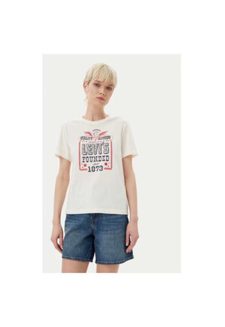 Levi's Tricou dama Levi S - A8802-0041 - Bumbac - Alb - Alb