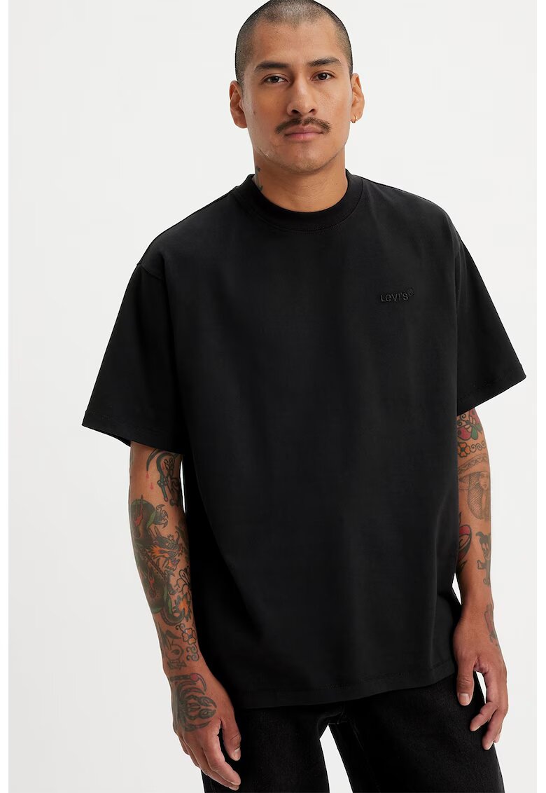 Levi's Tricou din bumbac cu decolteu la baza gatului Red Tab™ - Negru