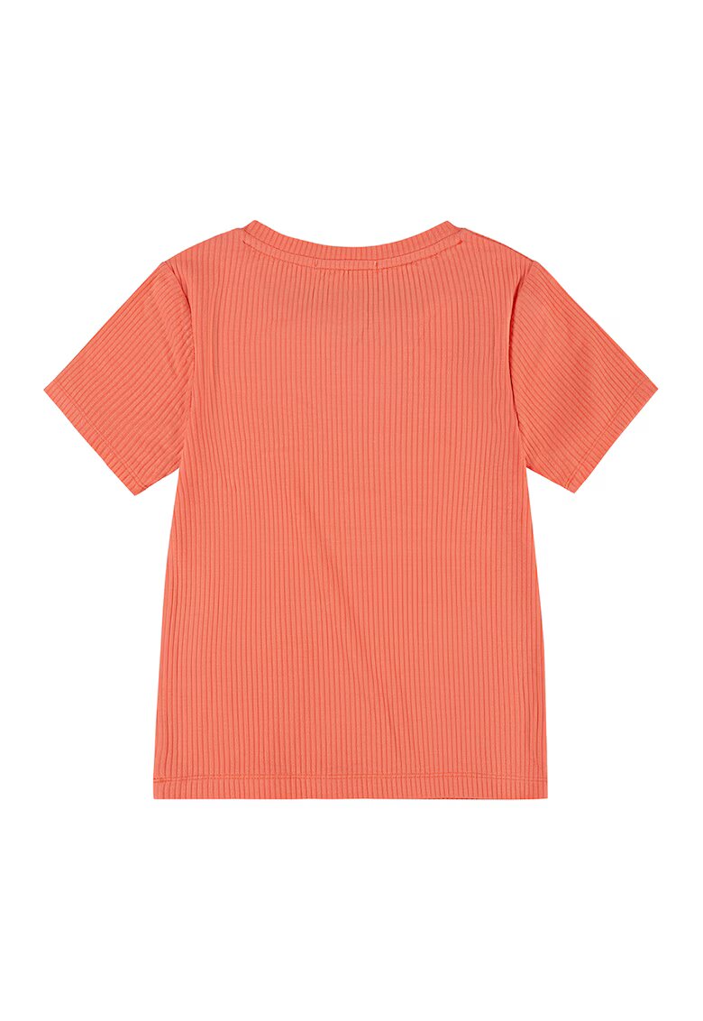 Levi's Tricou striat cu decolteu la baza gatului - Coral
