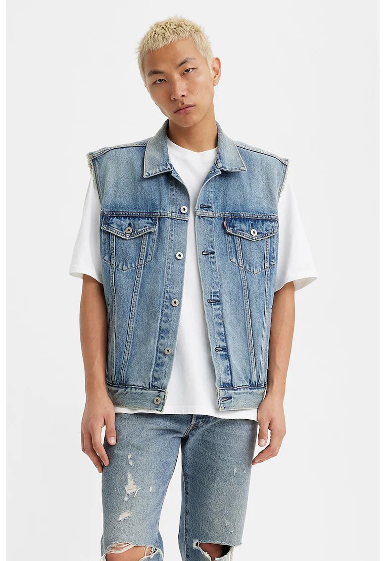 Levi's Vesta de denim - Albastru deschis
