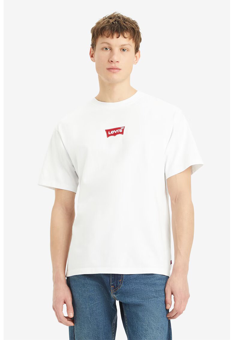 Levi's Youth Tricou lejer cu logo - Rosu/Alb
