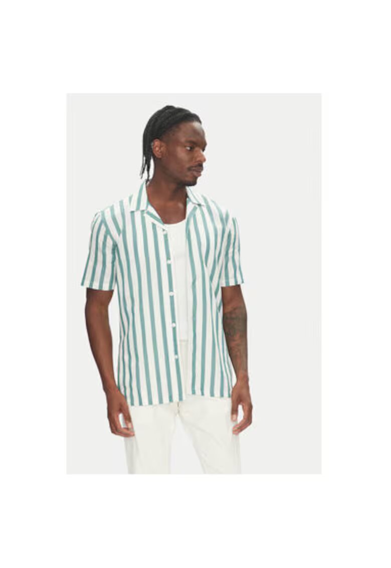 Lindbergh Camasa barbati 30-203321 - Bumbac/In - Verde - Verde