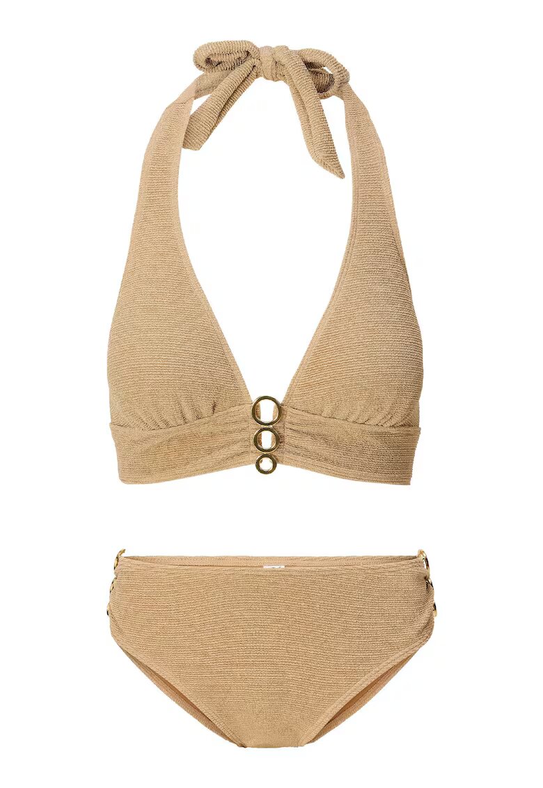 LingaDore Costum de baie cu doua piese si elemente circulare metalice - Auriu