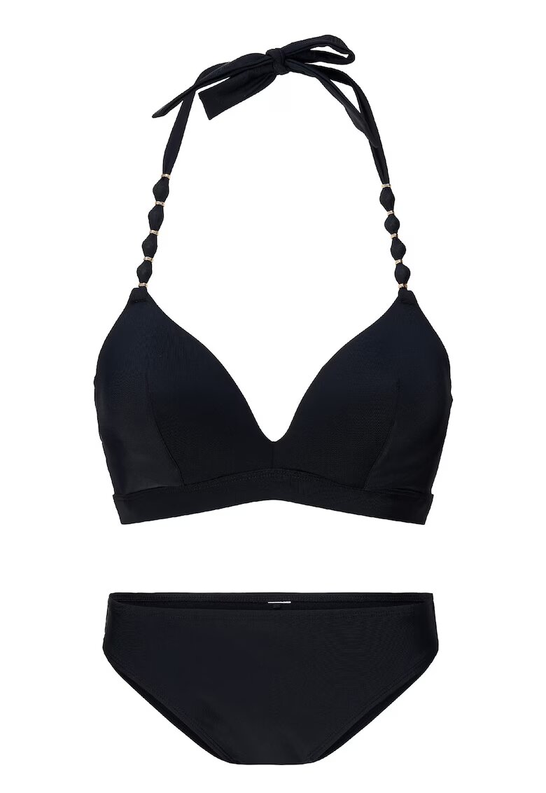 LingaDore Costum de baie din doua piese cu model uni - Negru