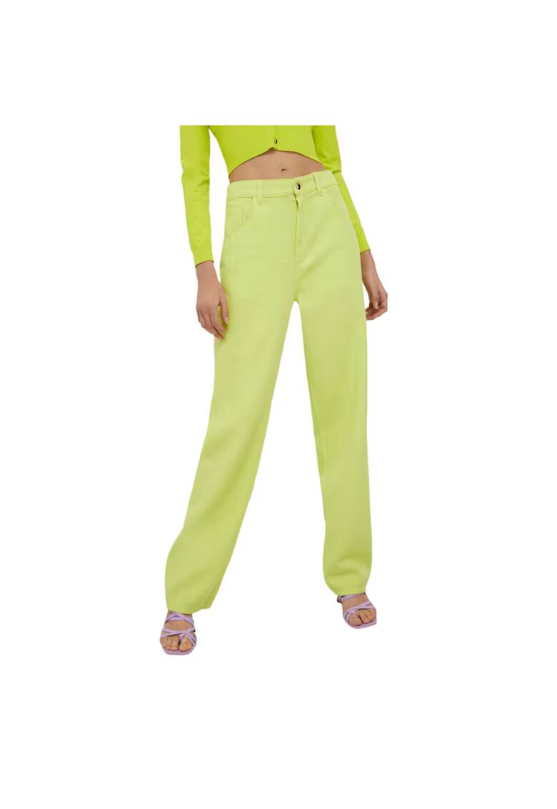 Liu Jo Pantaloni dama evazati - galbeni - bumbac -