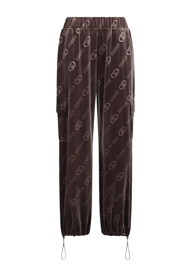 Liu Jo Pantaloni relaxed-fit cu talie elastica - Maro inchis
