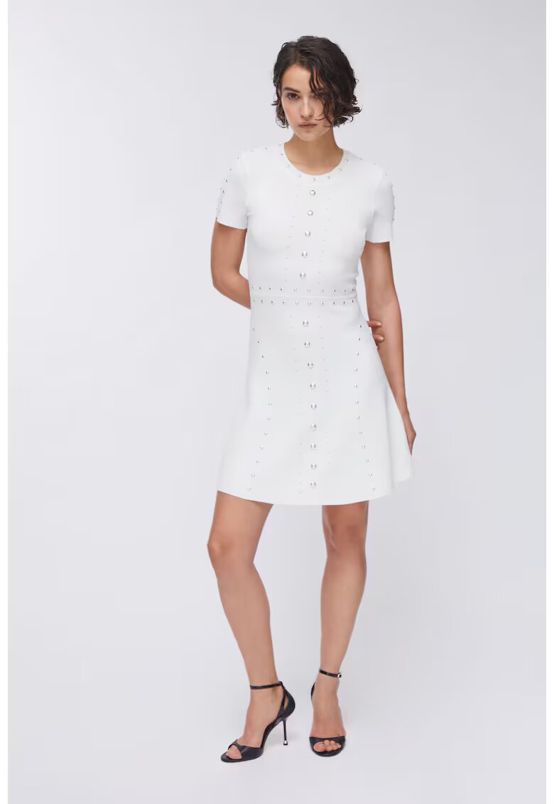 Liu Jo Rochie mini cu nituri - Alb