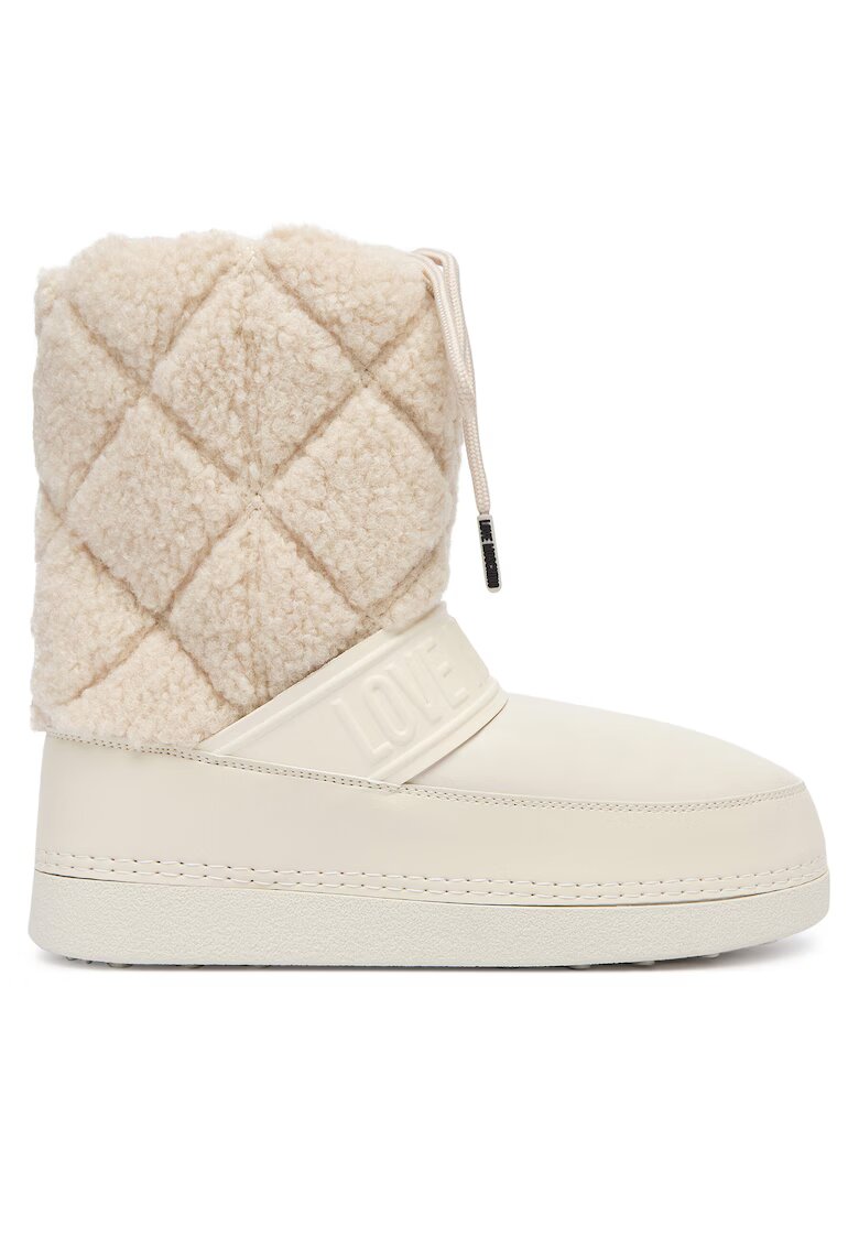 Love Moschino Ghete dama ecru - piele ecologica
