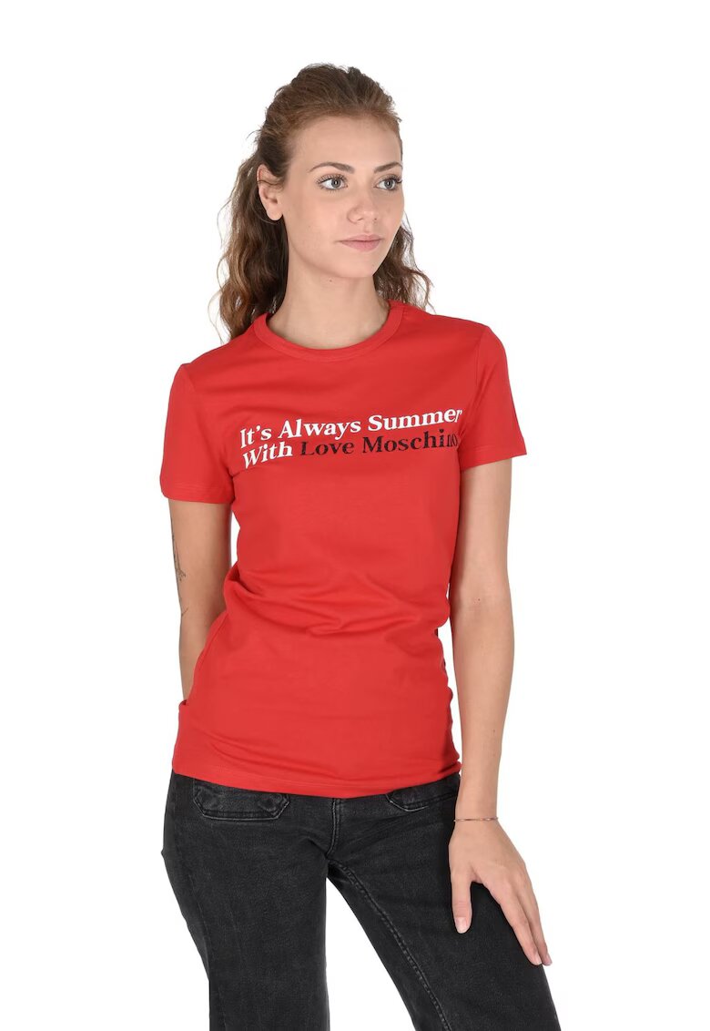 Love Moschino Tricou damă roșu - bumbac - Rosu