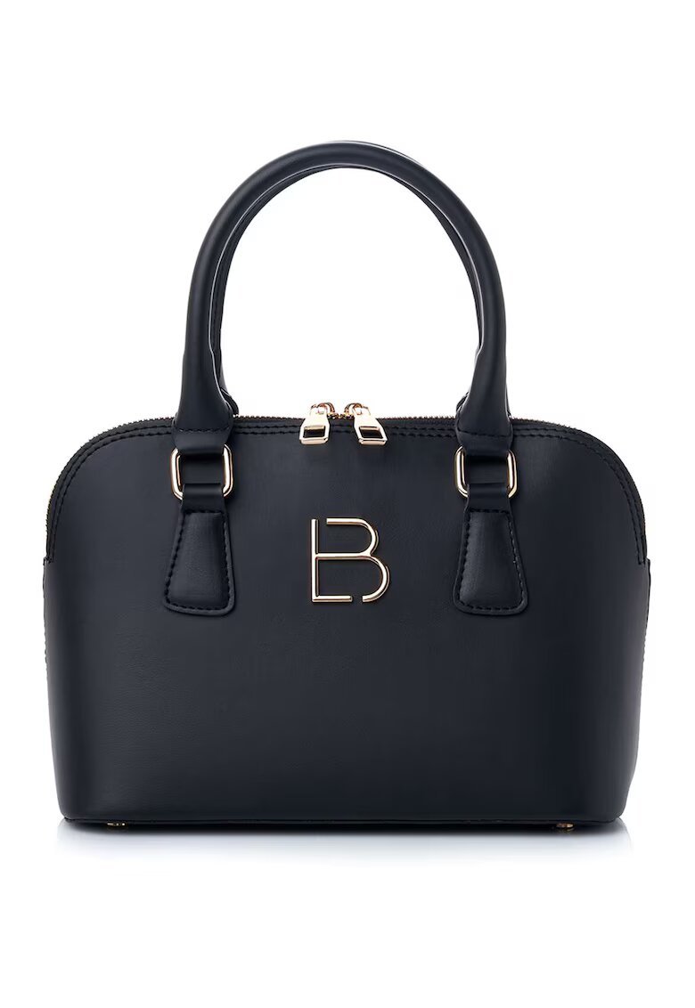 Lucky Bees Geanta crossbody din piele ecologica cu logo metalic - Negru