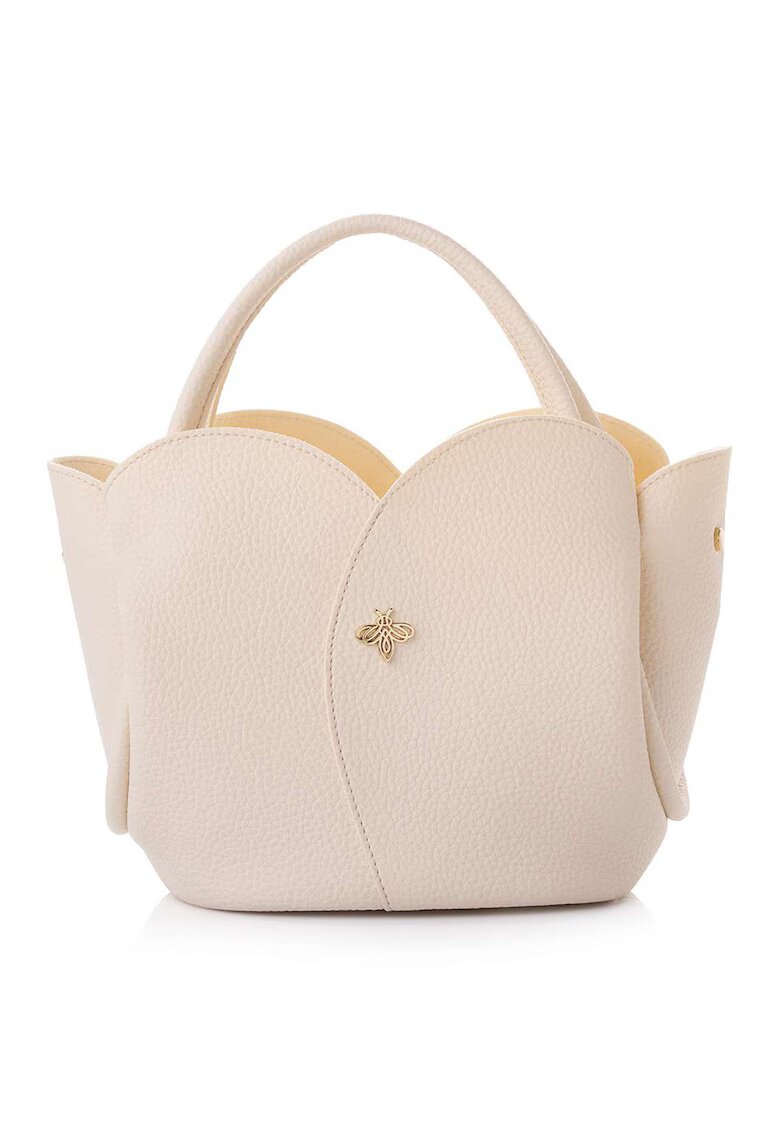 Lucky Bees Geanta cu aspect granulat - Bej deschis - 21 x 29 x 15 CM