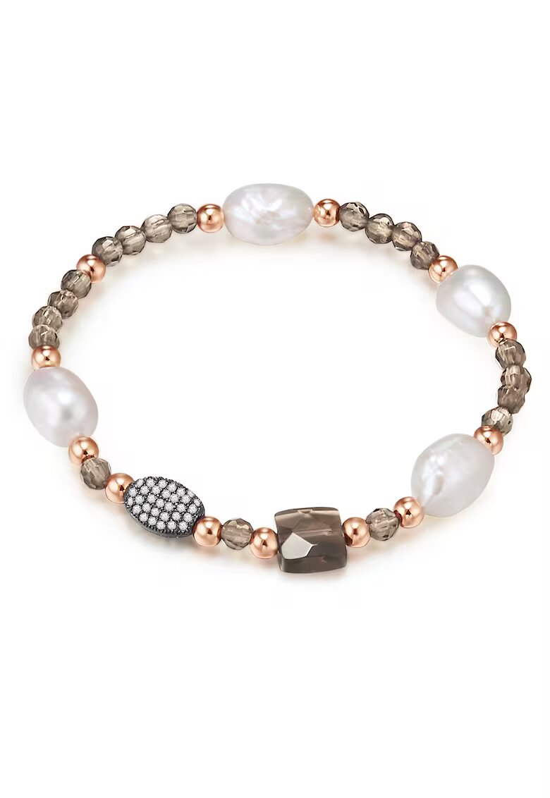 Lulu  Jane Bratara cu margele placata cu aur de 14K - Auriu rose