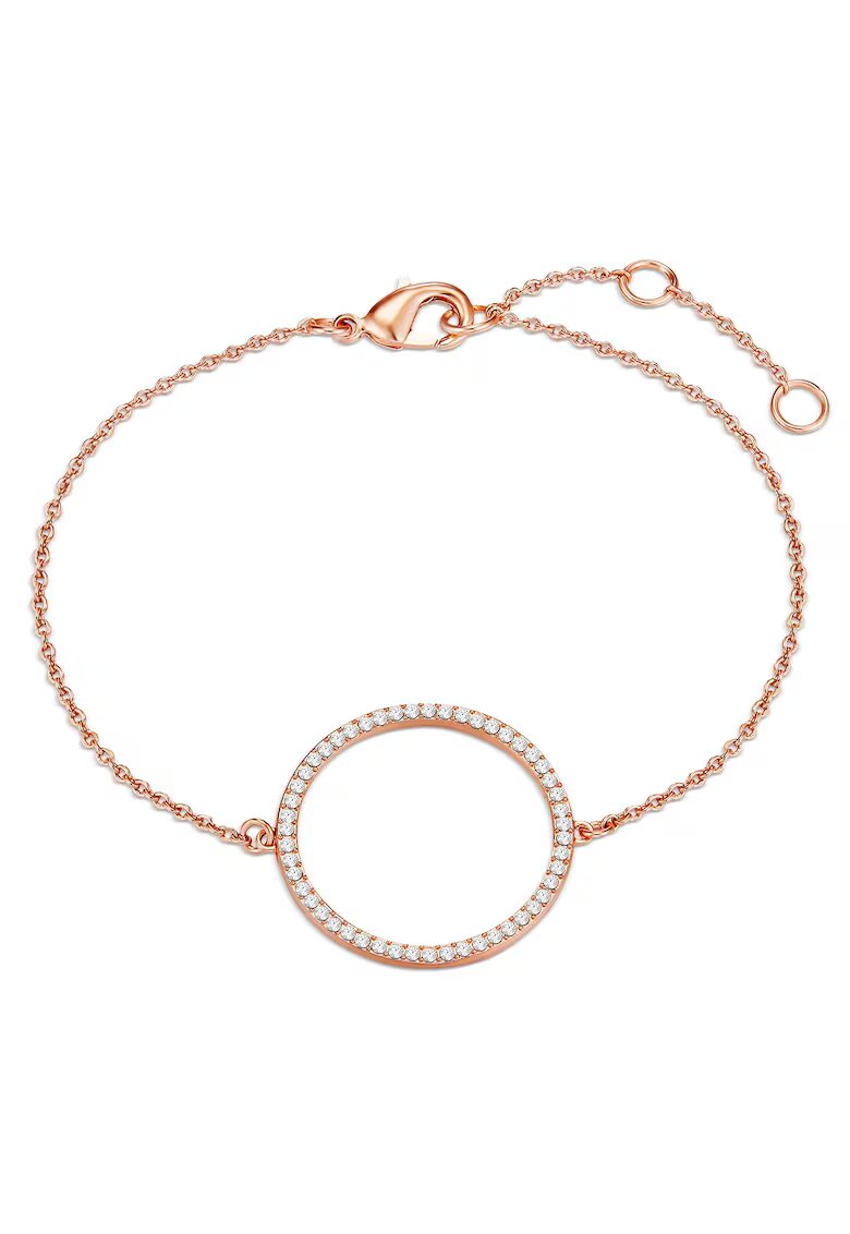 Lulu  Jane Bratara placata cu aur rose de 14K si decorata cu cristale europene - Auriu rose