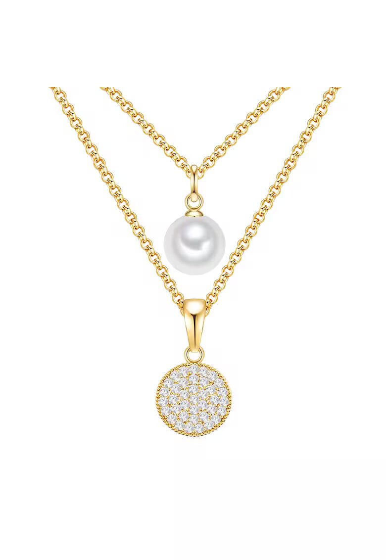 Lulu  Jane Colier cu doua siraguri placat cu aur de 14K - Auriu