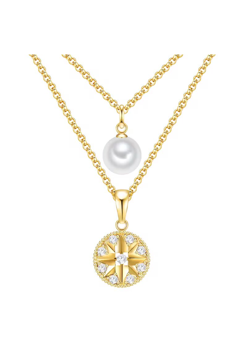 Lulu  Jane Colier placat cu aur de 14k - cu siraguri mulitple - Auriu