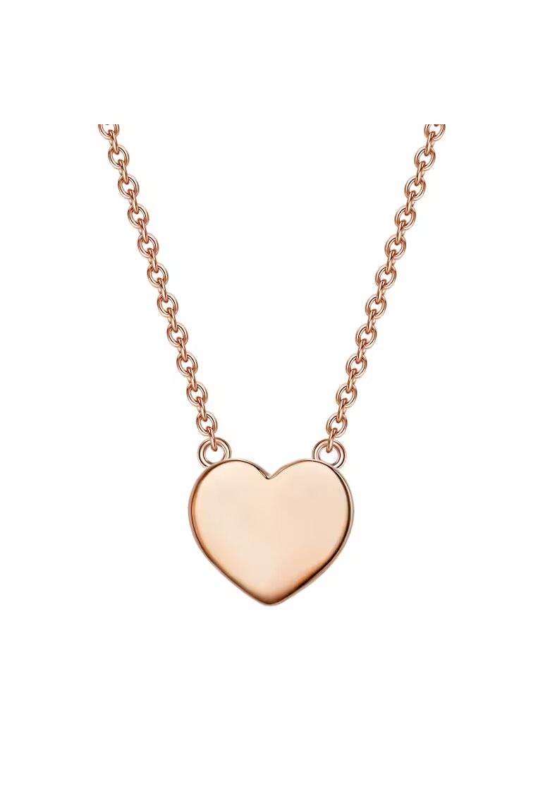 Lulu  Jane Colier placat cu aur rose de 14K si pandantiv inima - Auriu rose