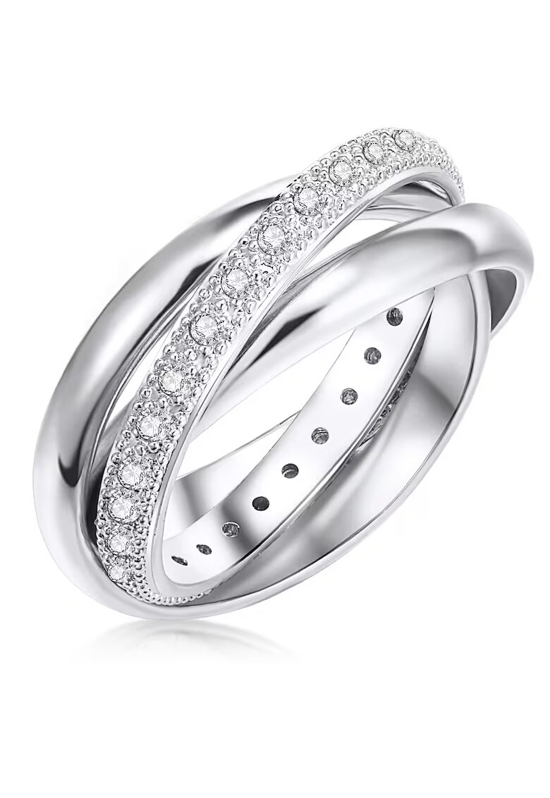 Lulu  Jane Inel decorat cu cristale zirconia - Negru