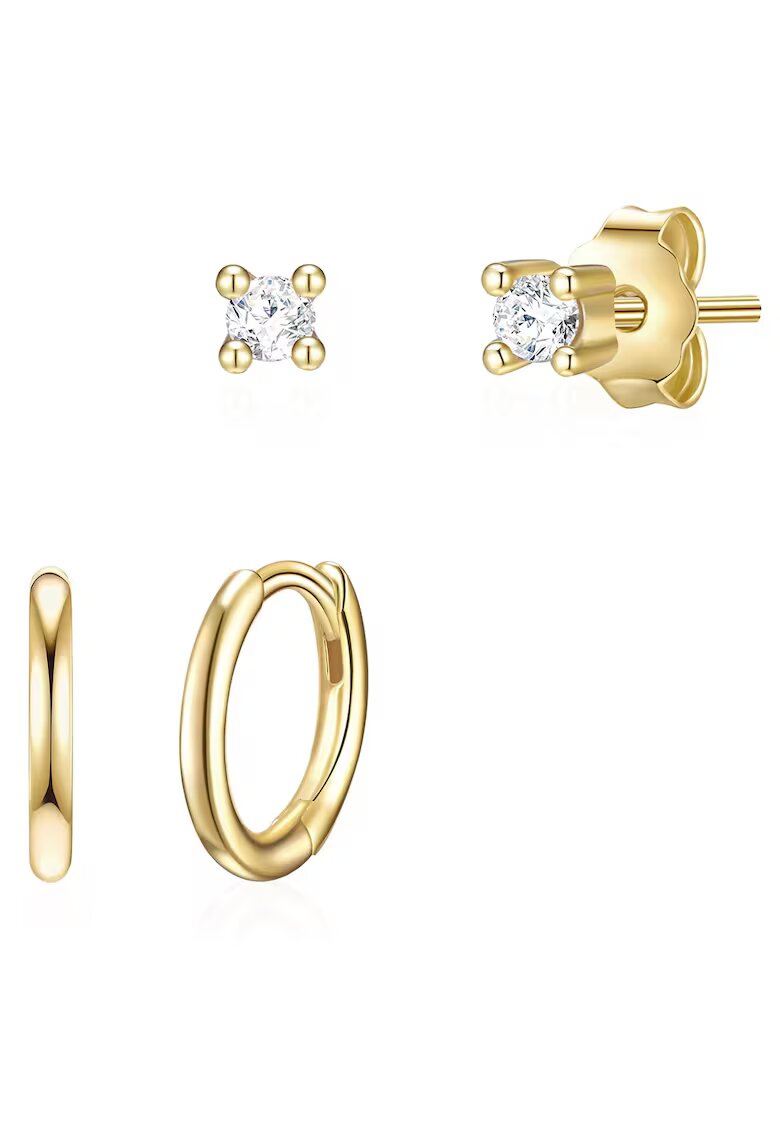 Lulu  Jane Set de cercei placat cu aur de 14k - Auriu/Galben