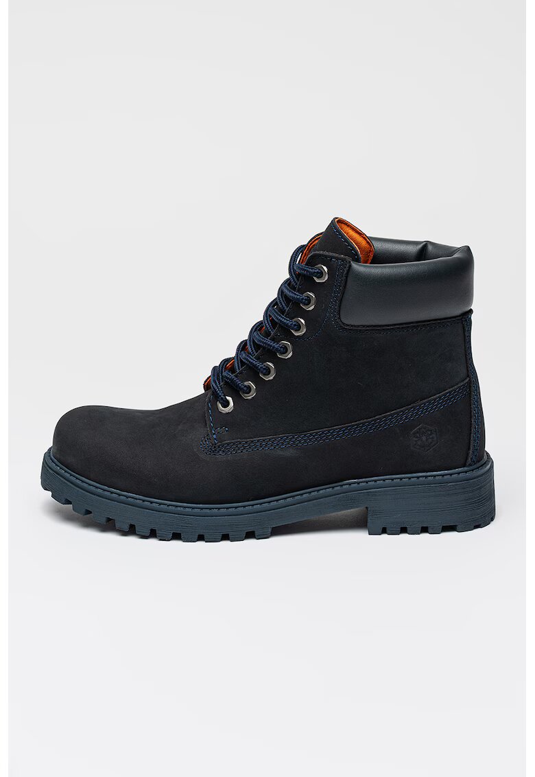 Lumberjack Bocanci de piele nabuc - Albastru ultramarin