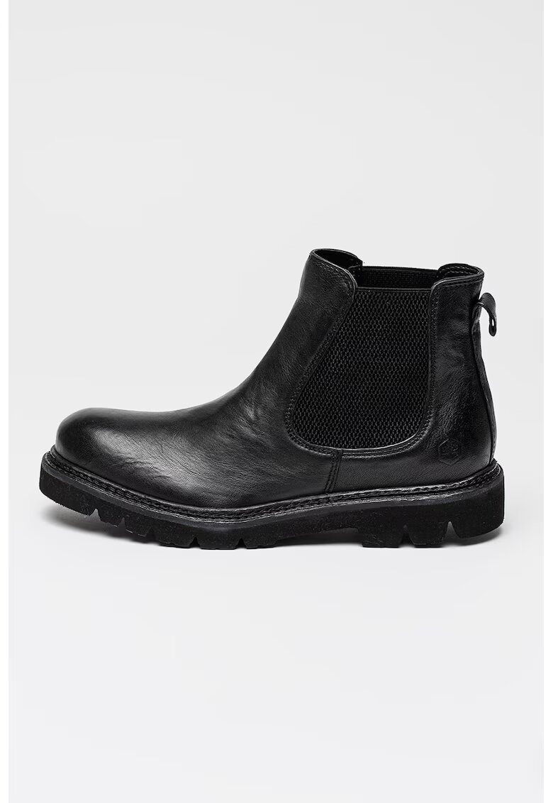 Lumberjack Ghete Chealsea de piele Mastro - Negru