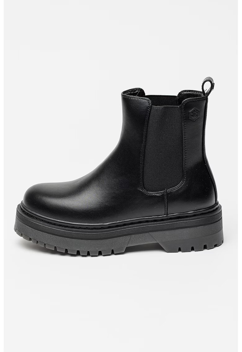 Lumberjack Ghete Chelsea cu platforma - Negru
