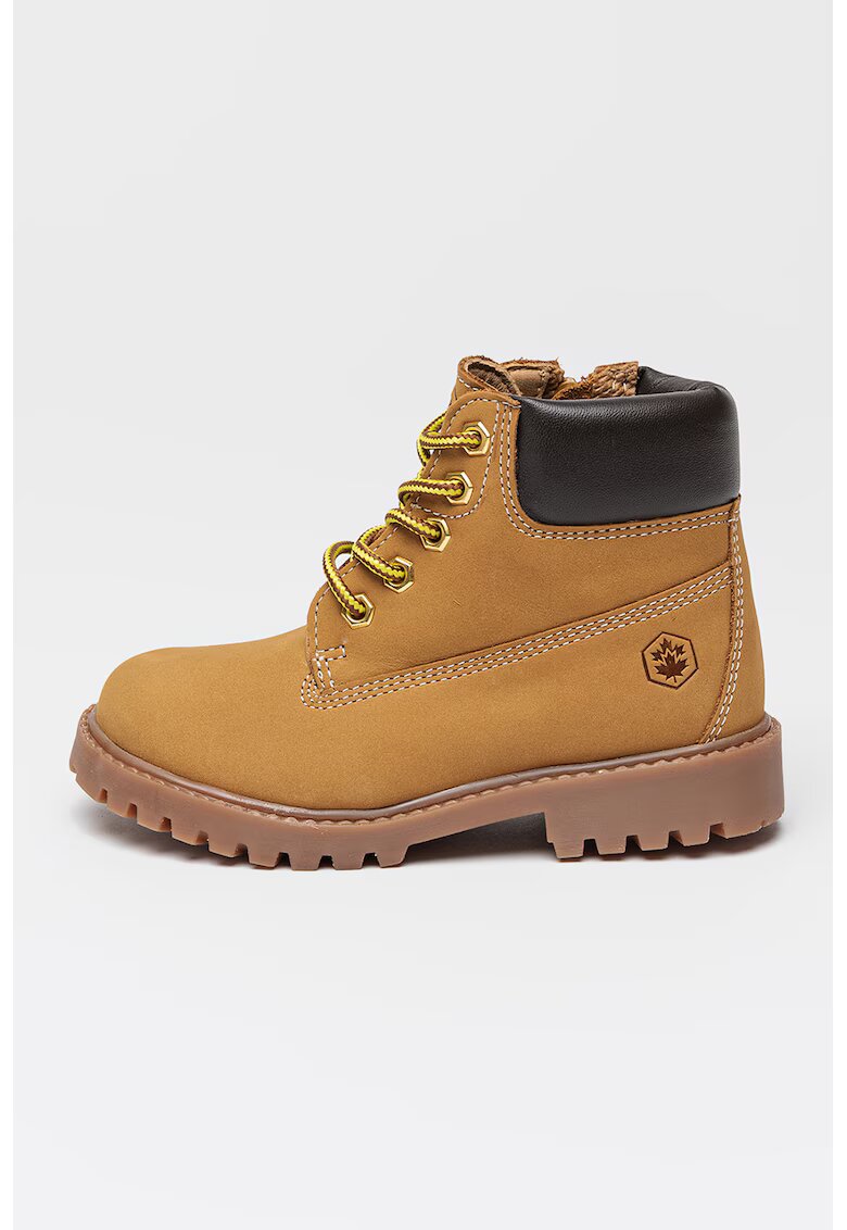 Lumberjack Ghete de piele intoarsa cu fermoar River - Maro/Galben sofran