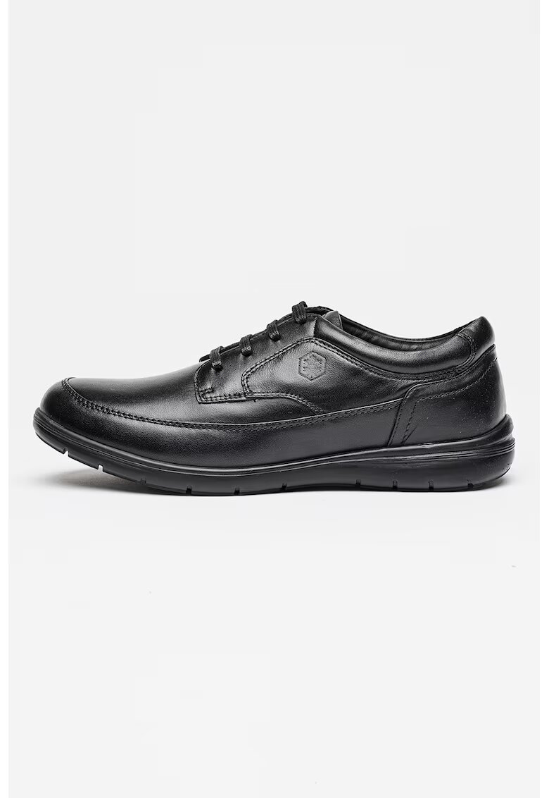 Lumberjack Pantofi din piele cu varf rotund Siesta - Negru