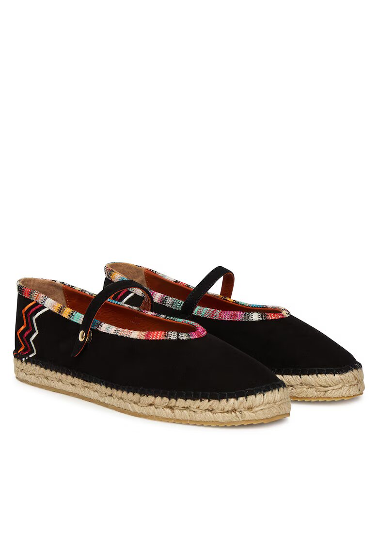M Missoni Espadrile femeie - negru - colorat - tesatura