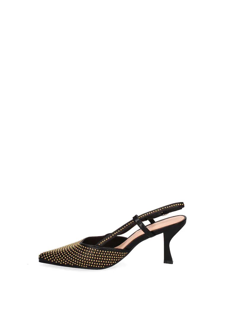Marc Ellis Pantofi slingback de piele cu strasuri Arbora Prime - Negru