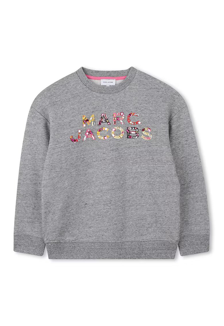 MARC JACOBS Bluza de trening din bumbac cu logo - Gri melange