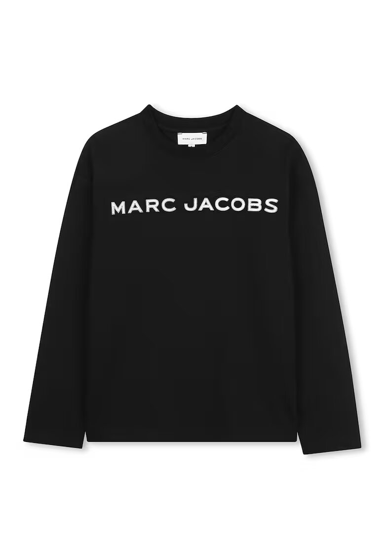 MARC JACOBS Bluza din bumbac cu logo - Alb/Negru