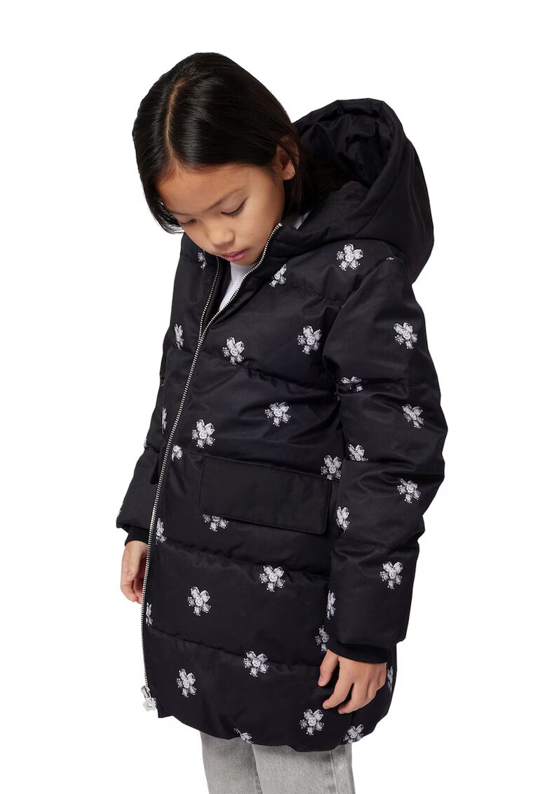 MARC JACOBS Geaca cu vatelina si model floral - Negru