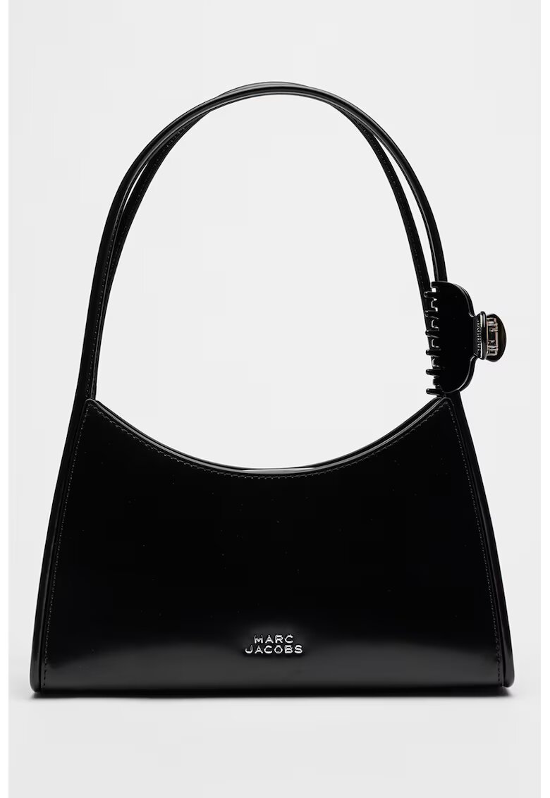 MARC JACOBS Geanta de piele lacuita cu bareta de umar Glam - Negru