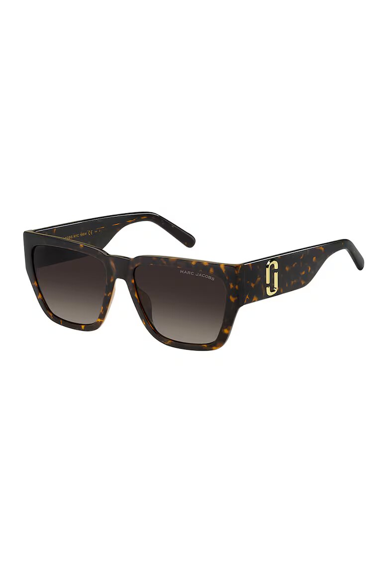 MARC JACOBS Ochelari de soare patrati cu lentile in degrade - Negru/Maro