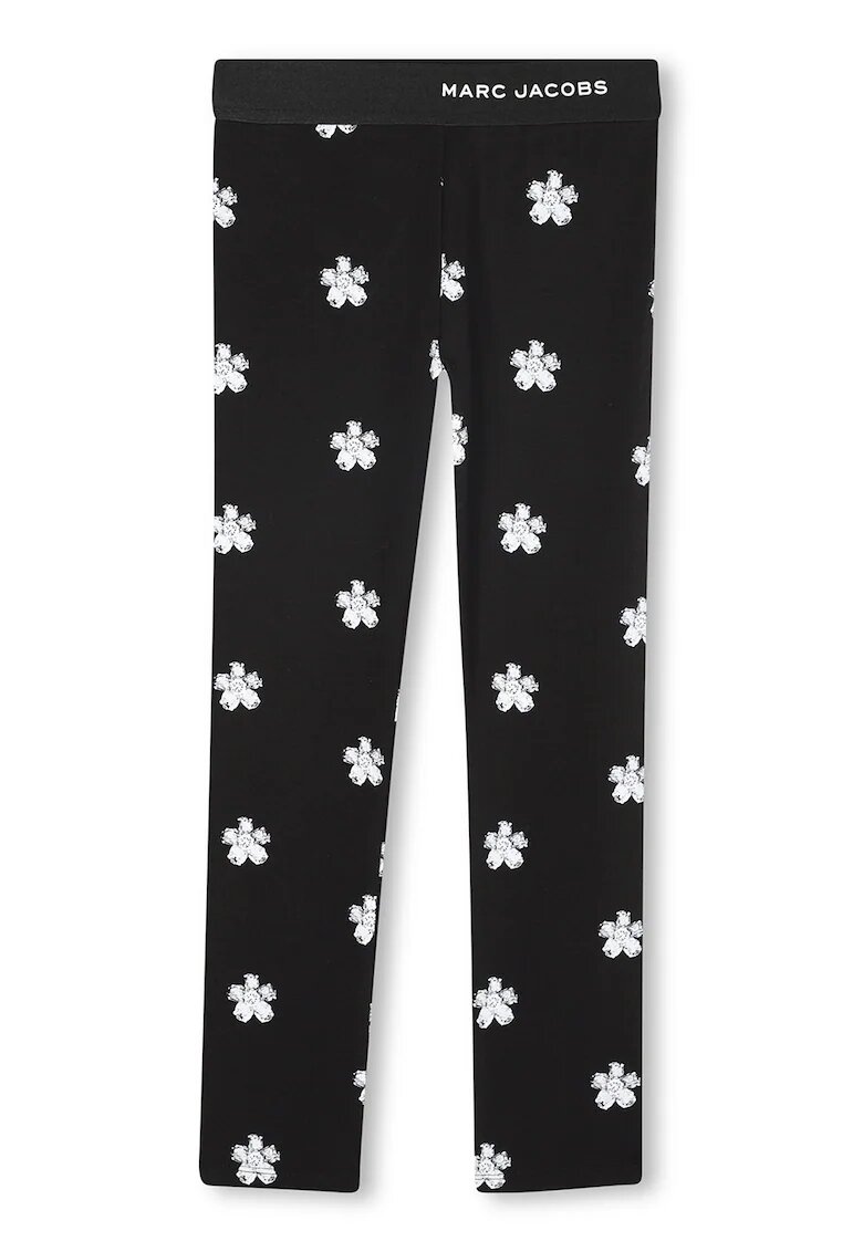 MARC JACOBS Pantaloni regular-fit cu design floral - Negru