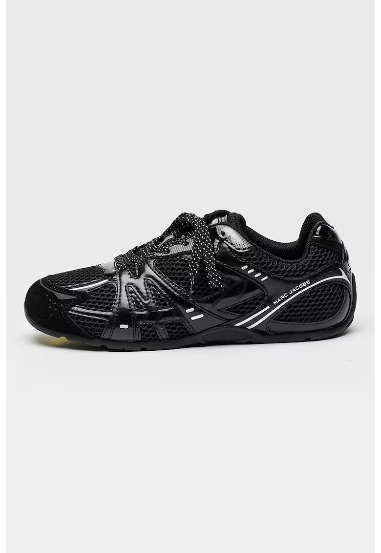 MARC JACOBS Pantofi sport The 72 Spring din plasa cu garnituri din piele intoarsa - Negru