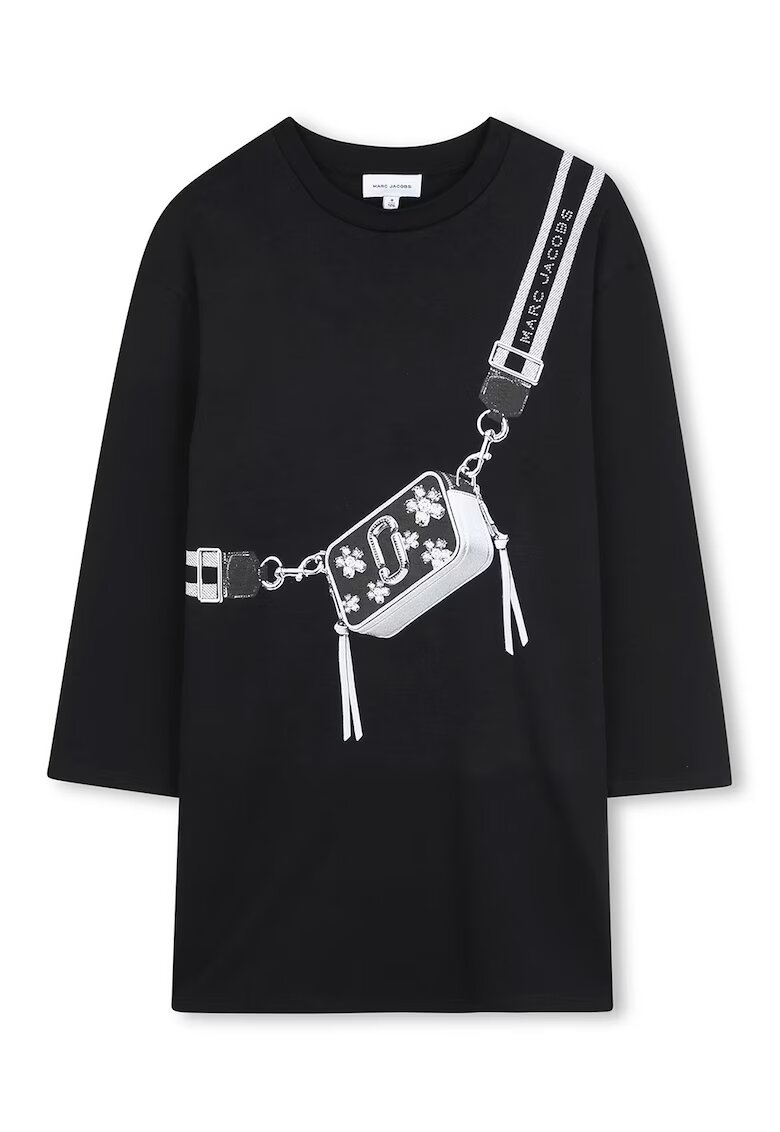 MARC JACOBS Rochie din bumbac cu model grafic - Negru