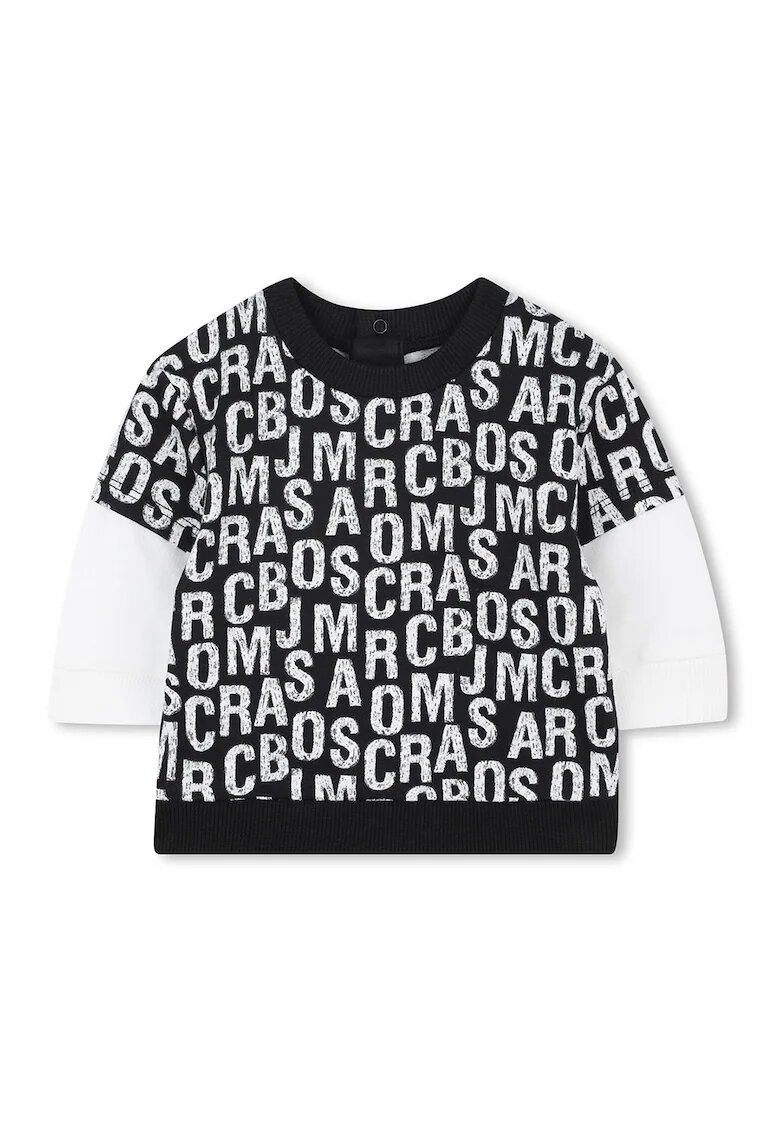 MARC JACOBS Set de pantaloni si bluza cu imprimeu - 2 piese - Negru/Alb murdar