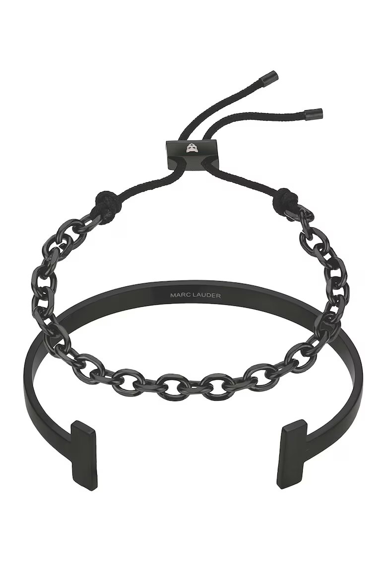 Marc Lauder Set de bratari - 2 piese - Negru