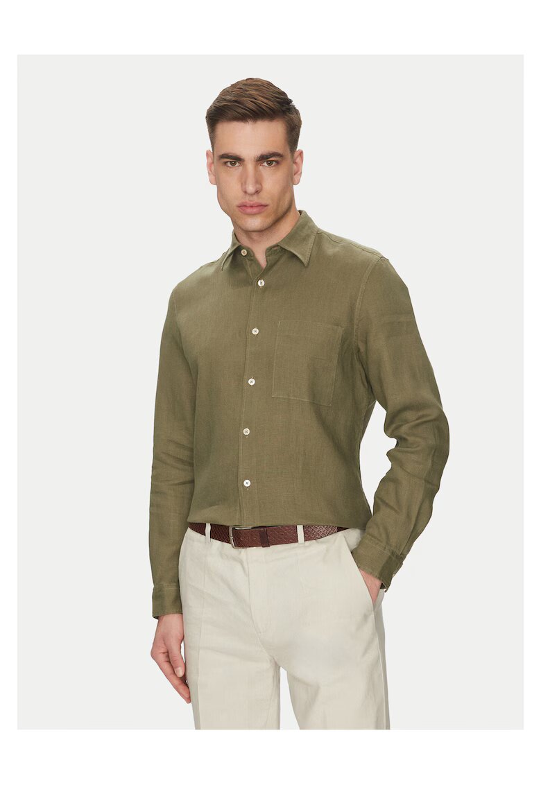 Marc O'Polo Camasa barbati culoare verde - bumbac