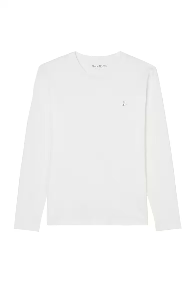 Marc O'Polo Bluza din bumbac cu maneci lungi - Alb