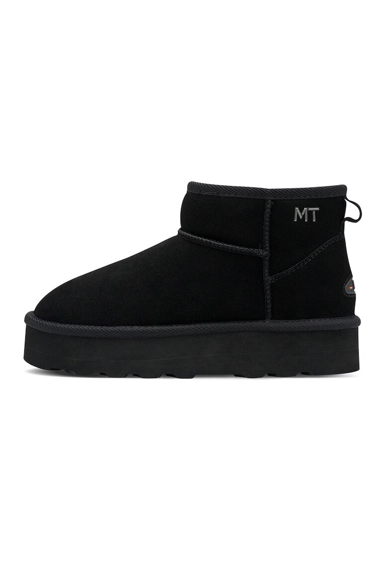 Marco Tozzi Ghete slip-on de piele intoarsa - Negru