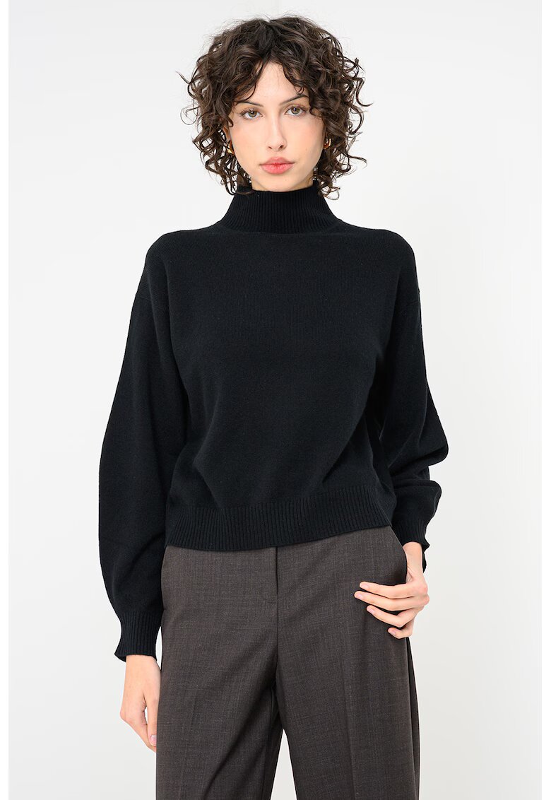 Marella Pulover din casmir cu guler inalt Febo - Negru