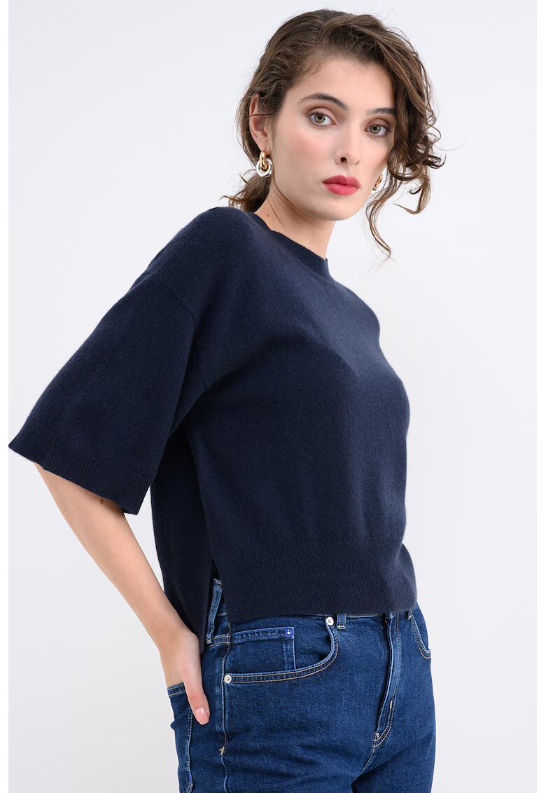 Marella Pulover tricotat fin din casmir - Negru